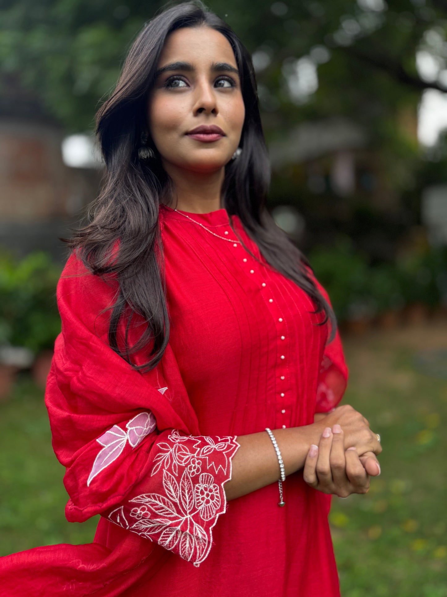 PAARUL Premium Mul Chanderi Thread Embroidered Suit Set ❤️