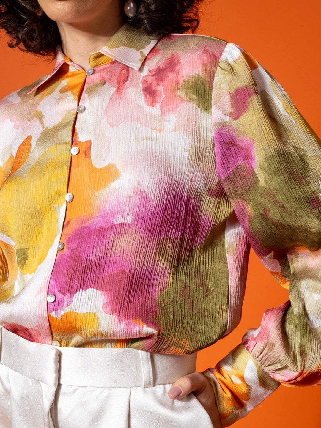 Full Sleeve Abstract Print Shirt