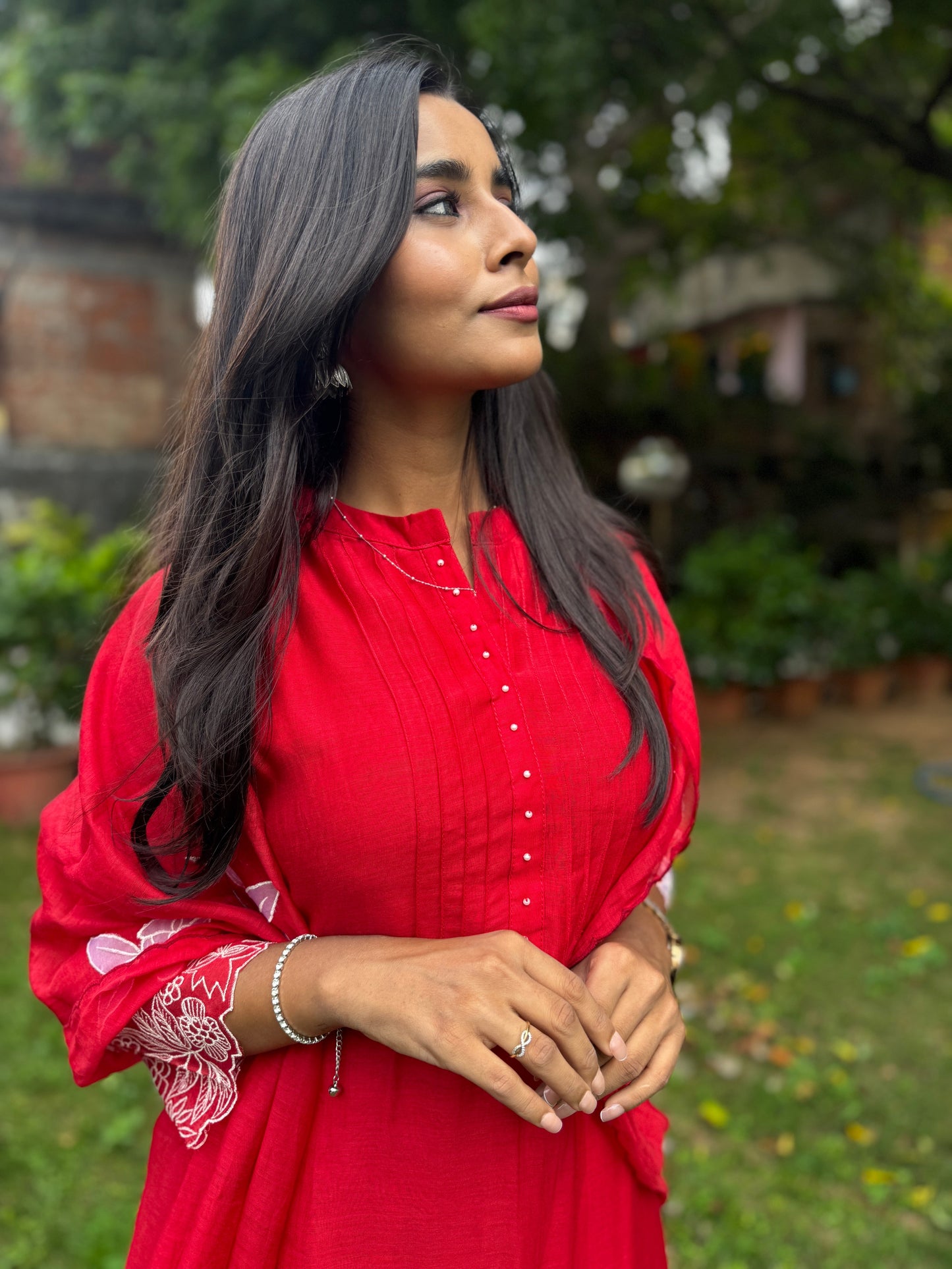 PAARUL Premium Mul Chanderi Thread Embroidered Suit Set ❤️