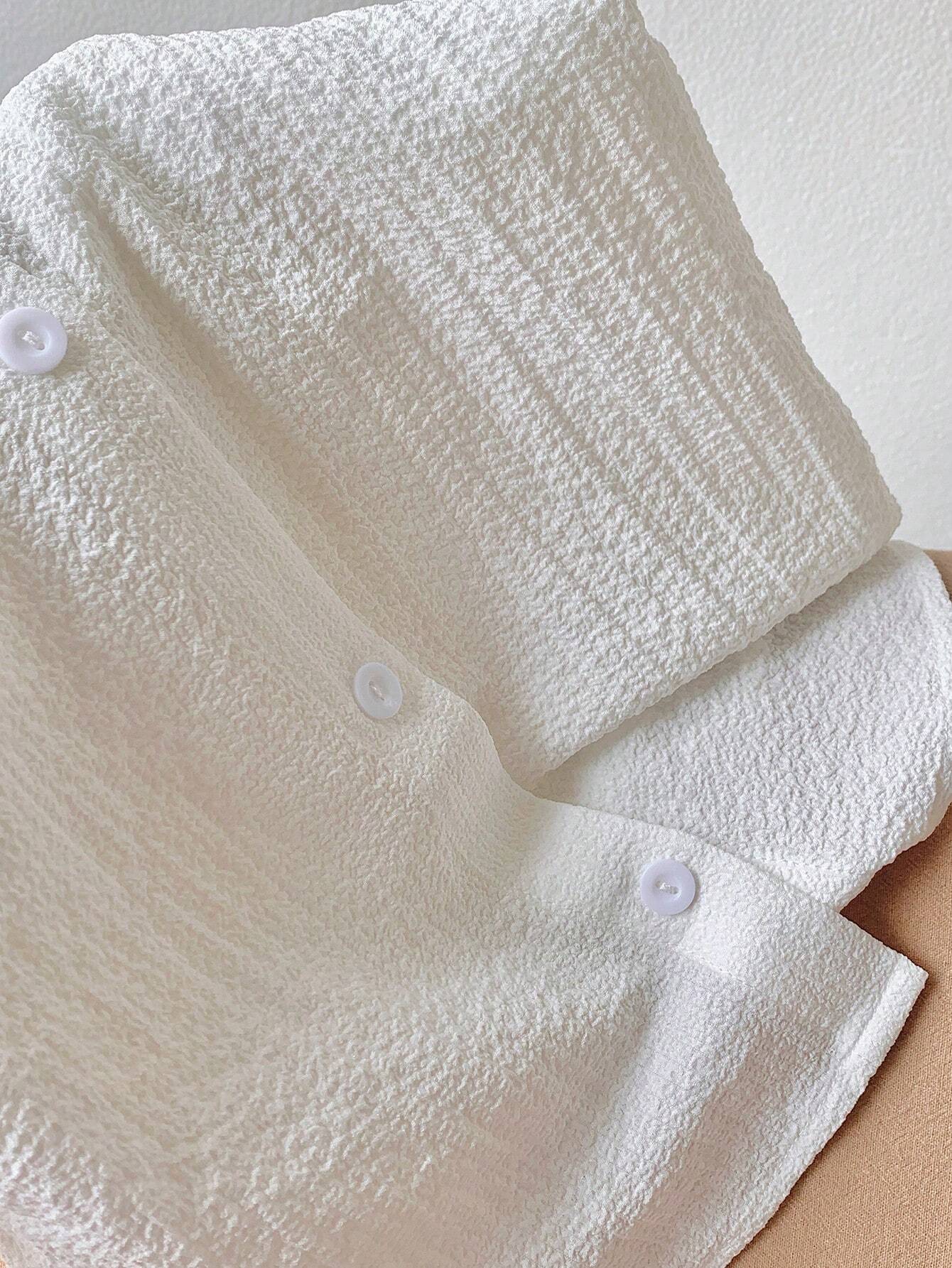 Navy Woven Women's Cropped Shirt