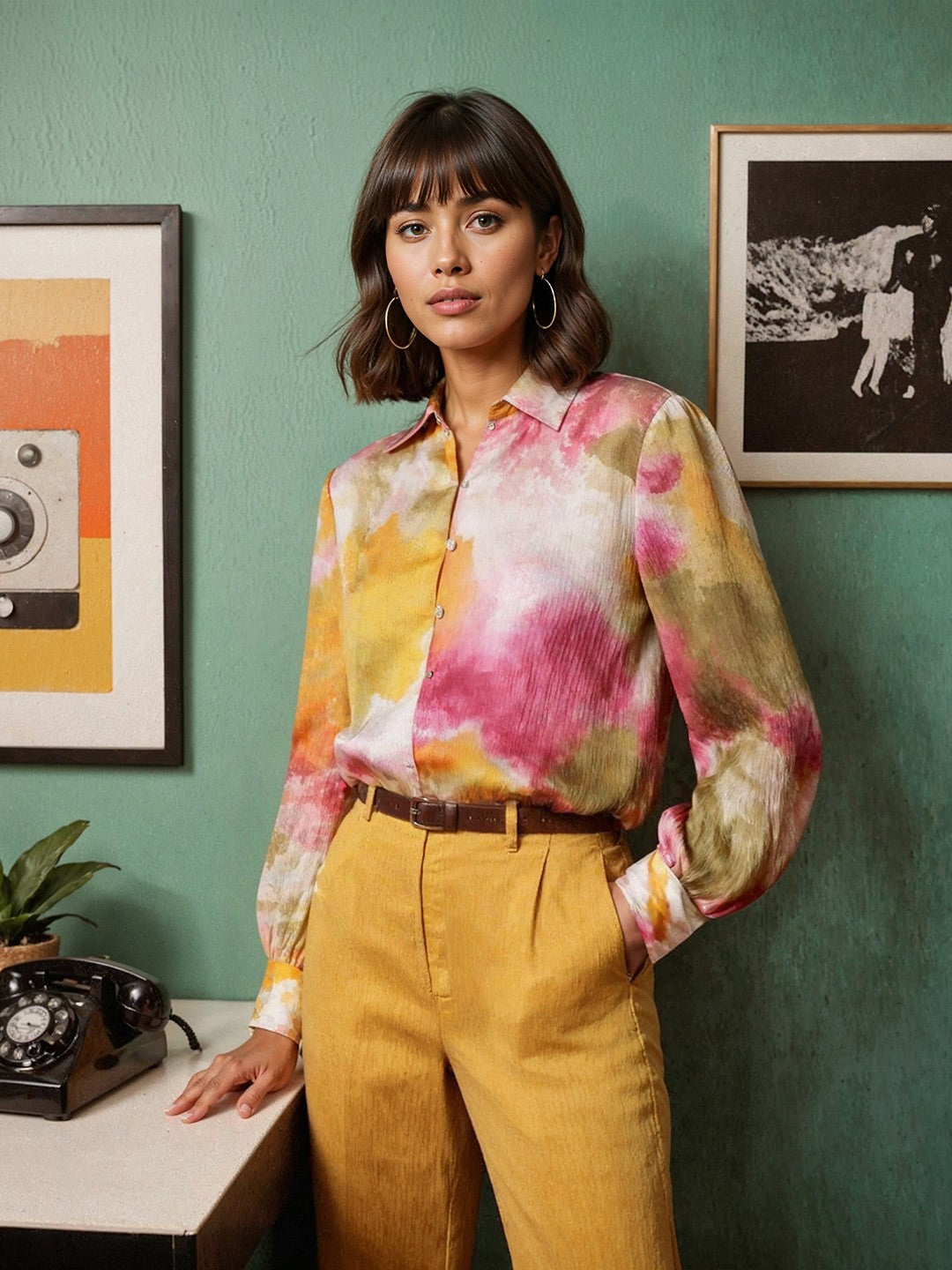 Full Sleeve Abstract Print Shirt