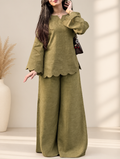 Pure Linen Pista Terracotta Co-Ord Set