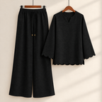 Pure Linen Black Terracotta Co-Ord Set