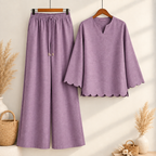 Pure Linen Purple Terracotta Co-Ord Set