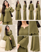Pure Linen Pista Terracotta Co-Ord Set