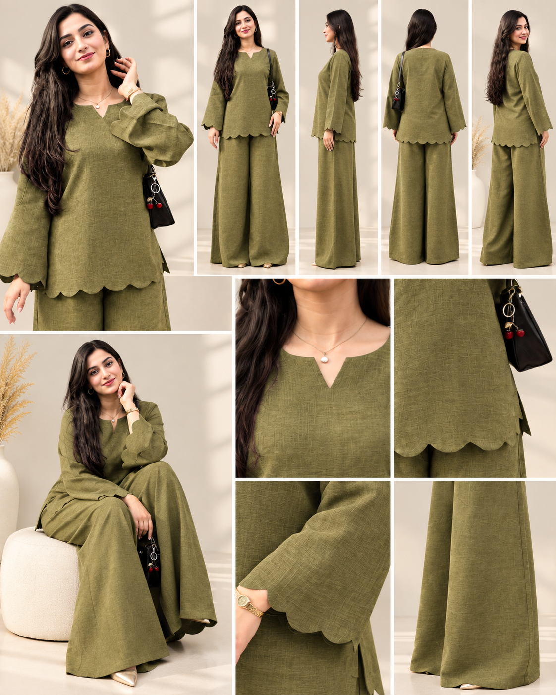Pure Linen Pista Terracotta Co-Ord Set