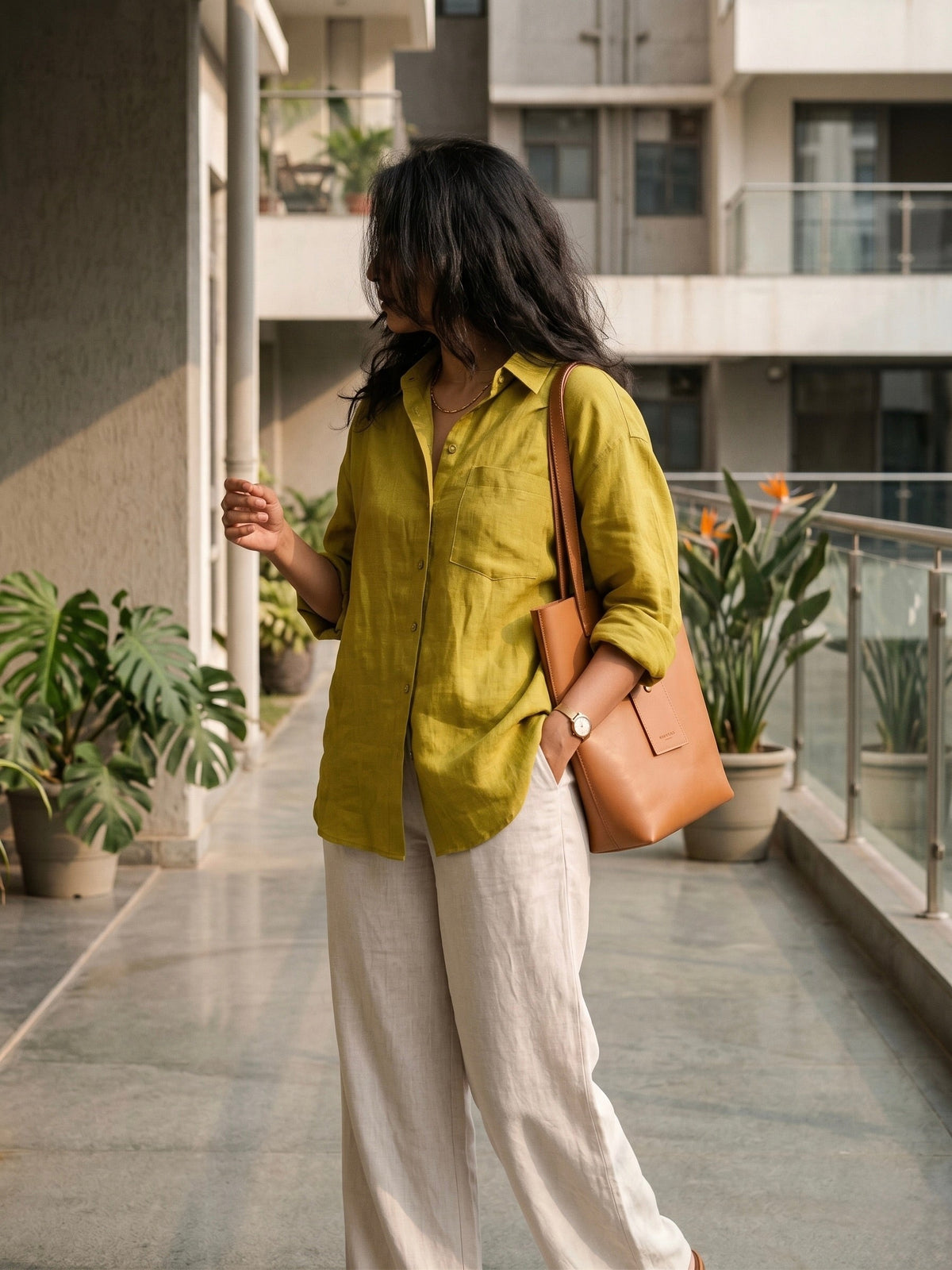 Olive Linen Co-ord Set