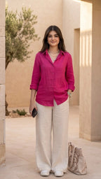Dusty Pink Linen Co-Ord Set